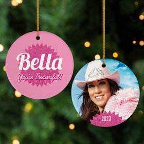 Personalized You're Beautiful Christmas Ornament
