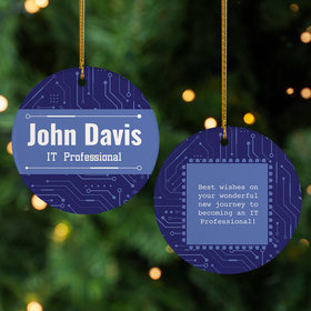 Personalized IT Professional Christmas Ornament