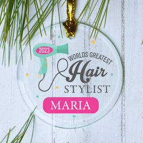 Personalized Hairstylist Christmas Ornament