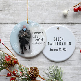 Inauguration Bernie, It's Cold Outside! Christmas Ornament
