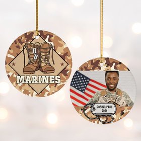 Personalized Marines Christmas Ornament