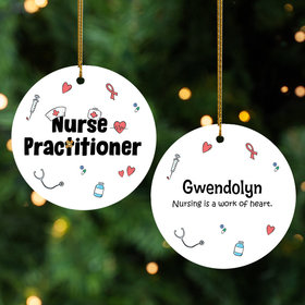 Personalized Nurse Practitioner Christmas Ornament