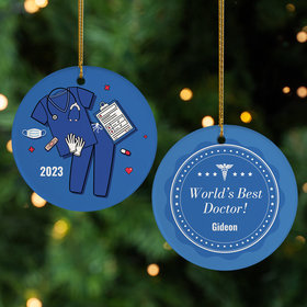 Personalized Best Doctor Christmas Ornament