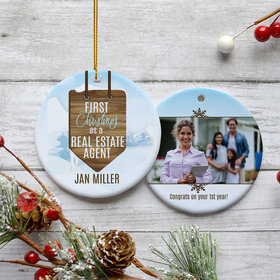 Personalized Real Estate Christmas Ornament