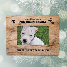 Personalized New Puppy Picture Frame Photo Ornament