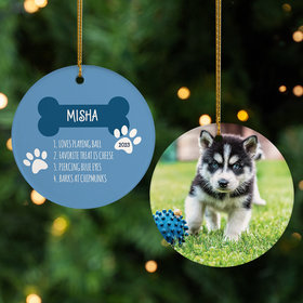 Personalized Pet Facts Christmas Ornament