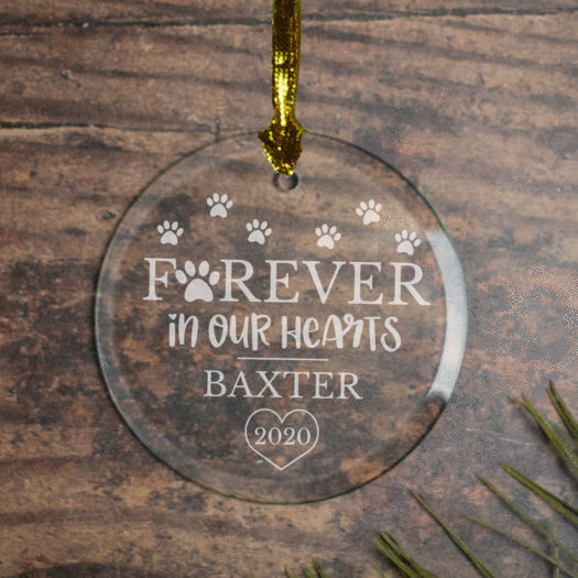Personalized Forever in Our Hearts - Christmas Ornament