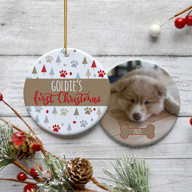 Personalized Pet's First Christmas Christmas Ornament