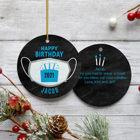 Personalized Pandemic Birthday Colors Christmas Ornament