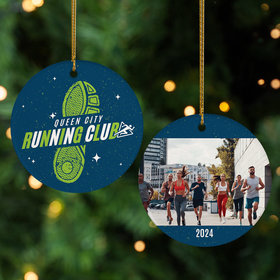 Personalized Running Club Christmas Ornament