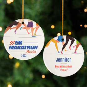 Personalized 5K Christmas Ornament