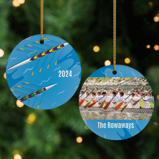Personalized Rowing Christmas Ornament