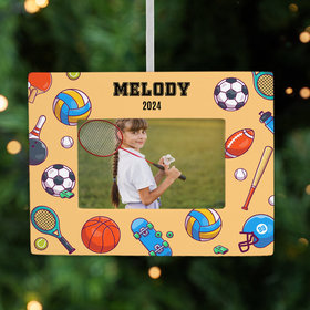 Personalized Sports Picture Frame Photo Ornament
