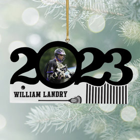 Personalized 2023 Dated Lacrosse Christmas Ornament