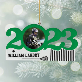 Personalized 2023 Dated Lacrosse Christmas Ornament