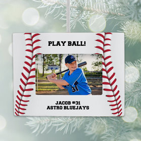 Personalized Baseball Picture Frame Photo Ornament