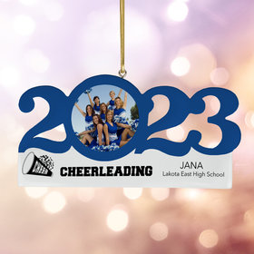 Personalized 2023 Dated Cheerleading Christmas Ornament