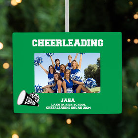 Personalized Cheerleading Picture Frame Christmas Ornament