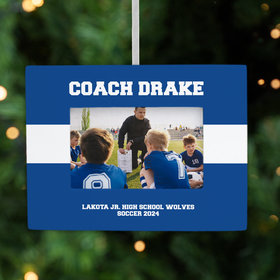 Personalized Coach Picture Frame Christmas Ornament