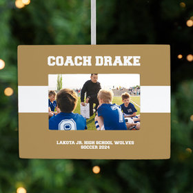 Personalized Coach Picture Frame Christmas Ornament