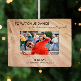 Personalized Watch us Dance Picture Frame Christmas Ornament
