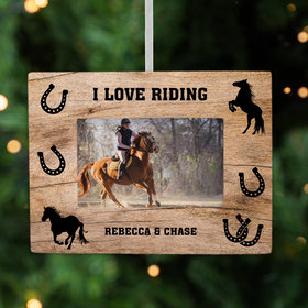 Personalized Equestrian Picture Frame Photo Ornament