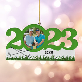 Personalized 2023 Dated Golf Christmas Ornament