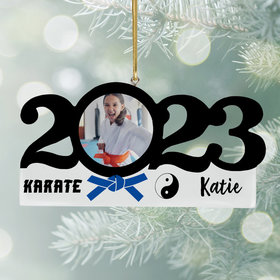 Personalized 2023 Dated Karate Christmas Ornament