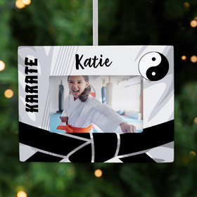 Personalized Karate Picture Frame Photo Ornament