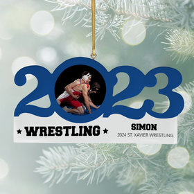 Personalized 2023 Dated Wrestling Christmas Ornament