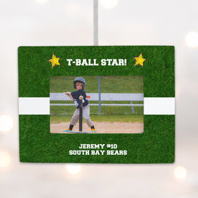 Personalized T-Ball Picture Frame Photo Ornament
