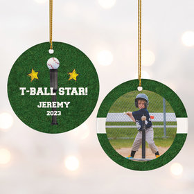 Personalized Tee Ball Christmas Ornament