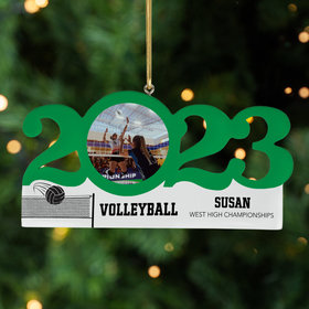 Personalized 2023 Dated Volleyball Christmas Ornament