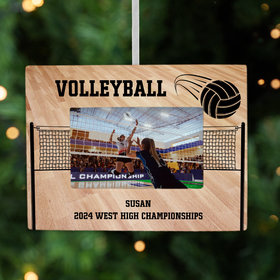 Personalized Volleyball Picture Frame Photo Ornament