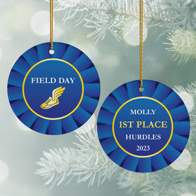 Personalized Field Day Christmas Ornament
