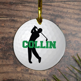 Personalized Golf M Christmas Ornament