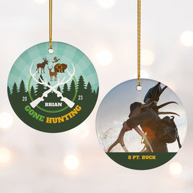 Personalized Gone Hunting Christmas Ornament