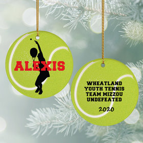 Personalized Tennis Christmas Ornament