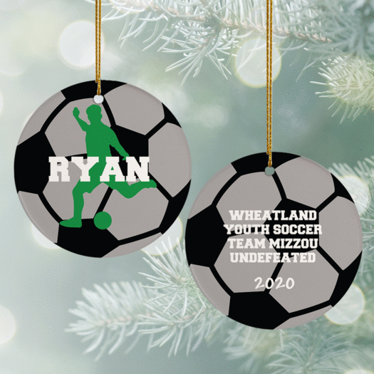 Personalized Soccer Christmas Ornament
