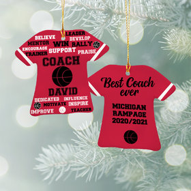 Personalized Best Coach Basketball - Purple Christmas Ornament