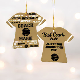Personalized Best Coach Volleyball - Purple Christmas Ornament
