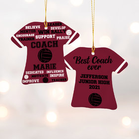 Personalized Best Coach Volleyball - Purple Christmas Ornament