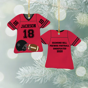Personalized Football Jersey - Purple Christmas Ornament