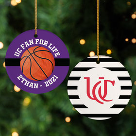 Personalized College Basketball Christmas Ornament