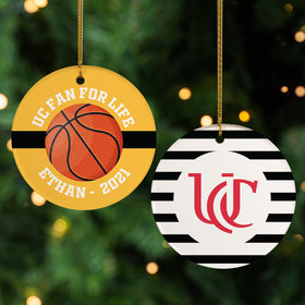 Personalized College Basketball Christmas Ornament