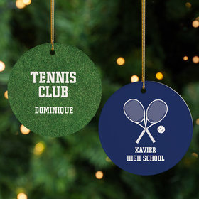 Personalized Tennis Club Christmas Ornament