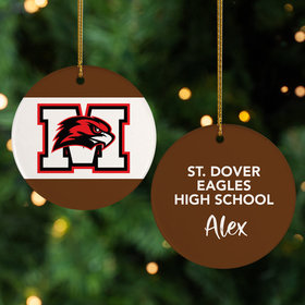 Personalized School Spirit Logo Christmas Ornament