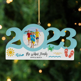 Personalized 2023 Dated Beach Christmas Ornament