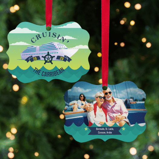 Personalized Cruising Christmas Ornament
