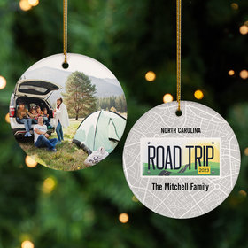 Personalized Road Trip Anywhere Photo Christmas Ornament